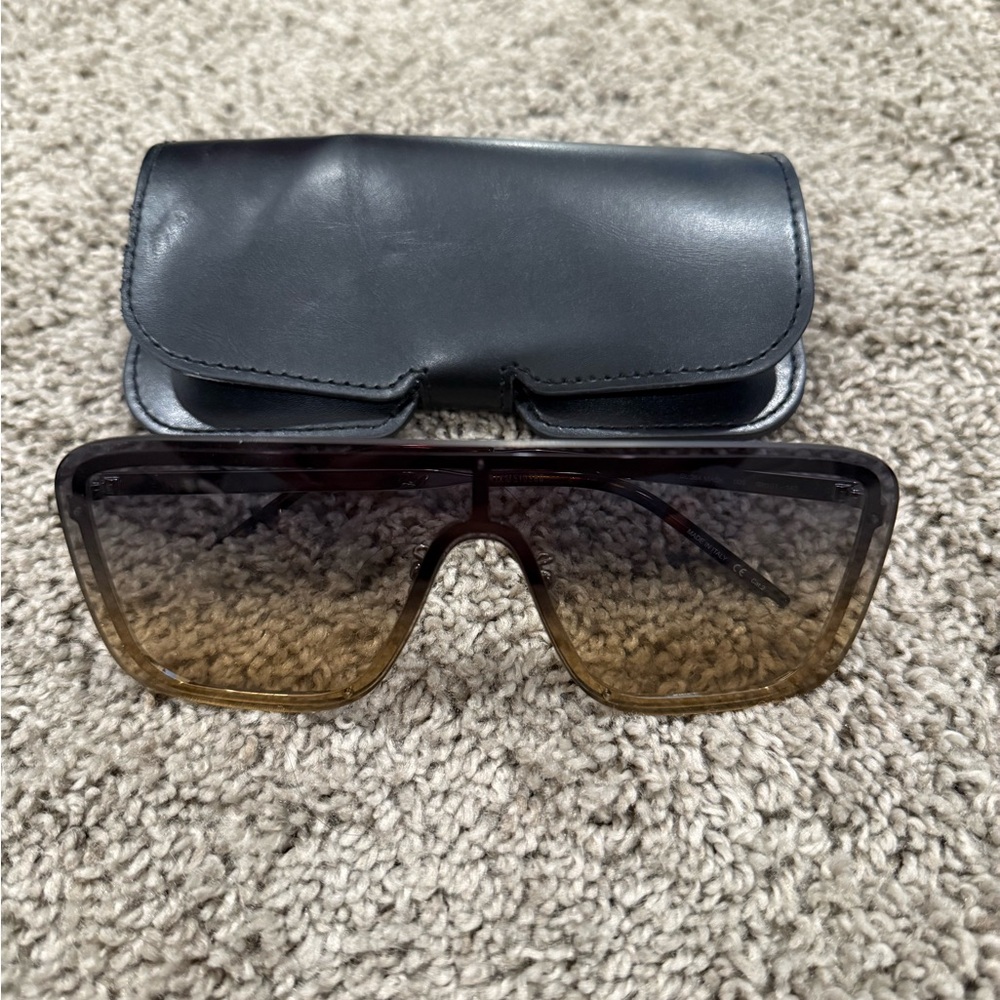 Saint Laurent Brown Gold Sunglasses